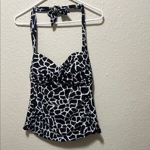 Miraclesuit Women's Black And White Swimsuit. Top Only. Good Condition. Size 10.